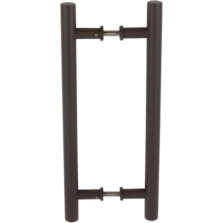 Delaney Hardware 15-3/4 in. Bronze Barn Door Hardware Double Sided Round Pull Handle BD0469